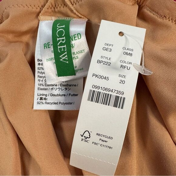 NWT J Crew Ruched Ruffle One Piece Swimsuit Pink Size 20 V Neck Barbie Bright - Picture 4 of 6